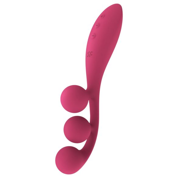 Satisfyer Tri Ball 1 - vibrador multifuncional recarregável (vermelho)