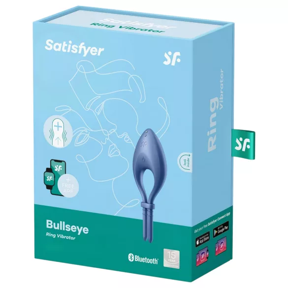 Satisfyer Bullseye - Anel peniano vibratório controlado por app, para homens (azul)