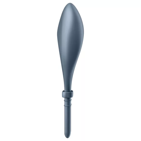 Satisfyer Bullseye - anel peniano vibratório inteligente - silicone cinza
