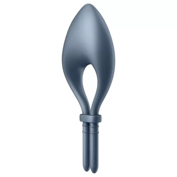 Satisfyer Bullseye - anel peniano vibratório inteligente - silicone cinza