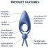 Satisfyer Sniper - anel peniano vibratório recarregável (azul)