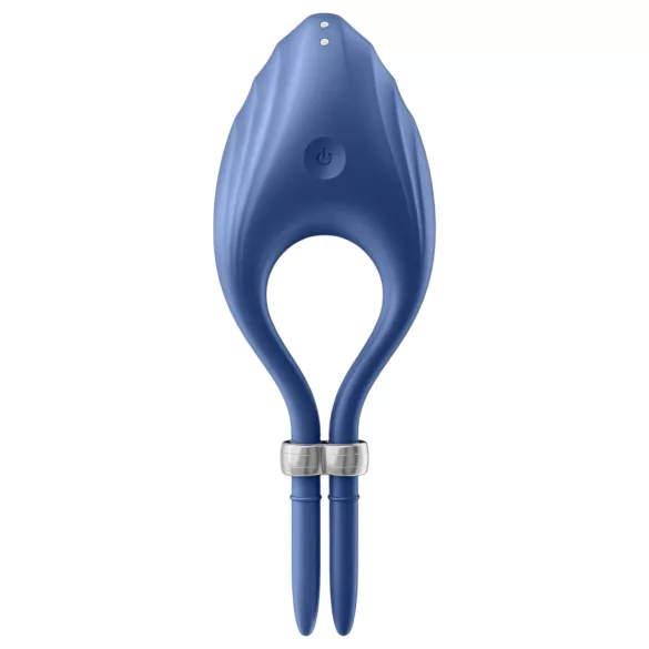 Satisfyer Duelist - anel peniano vibratório recarregável - silicone azul