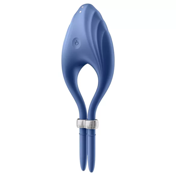 Satisfyer Duelist - anel peniano vibratório recarregável - silicone azul
