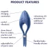 Satisfyer Duelist - anel peniano vibratório recarregável - silicone azul