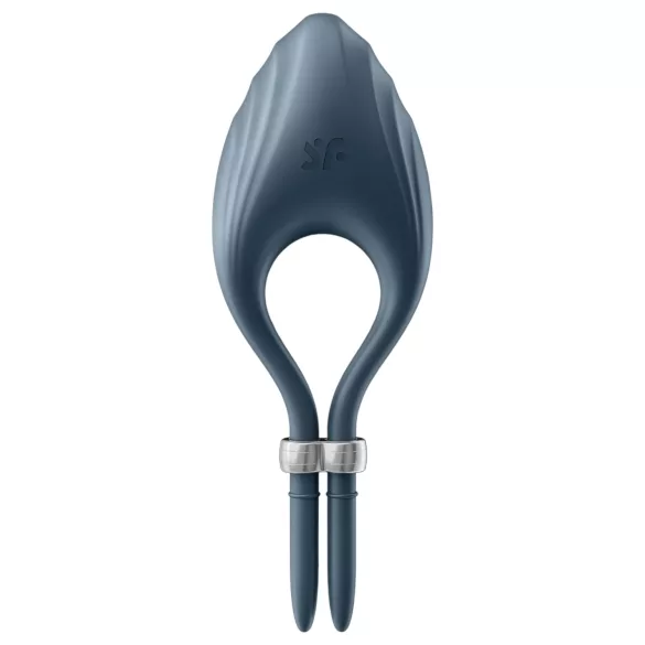 Satisfyer Duelist - anel peniano vibratório recarregável - silicone cinza