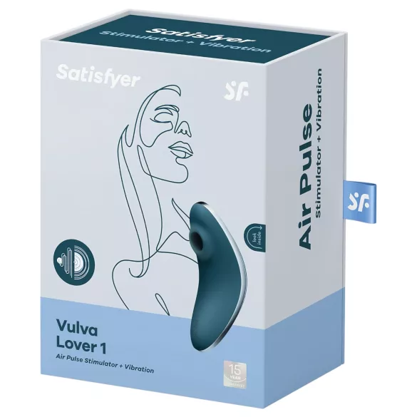 Satisfyer Vulva Lover 1 - vibrador clitóris sucção recarregável - azul