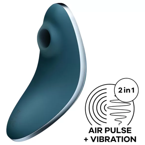 Satisfyer Vulva Lover 1 - vibrador clitóris sucção recarregável - azul
