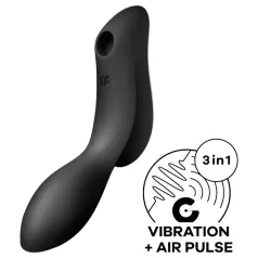   Satisfyer Curvy Trinity 2 - vibrador clitoriano sucção 2 em 1 - preto