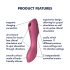 Satisfyer Curvy Trinity 3 - Vibrador 2 em 1 com Ondas de Ar (Vermelho)