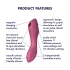 Satisfyer Curvy Trinity 3 - sugador clitóris e vibrador 2 em 1 - vermelho