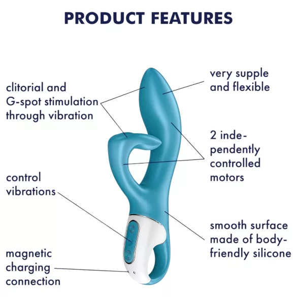 Satisfyer Embrace Me - vibrador clitóris com braço - recarregável - turquesa