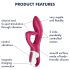 Satisfyer Embrace Me - Vibrador com braço estimulador (vermelho)