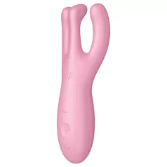   Satisfyer Threesome 4 - vibrador clitóris inteligente - silicone rosa