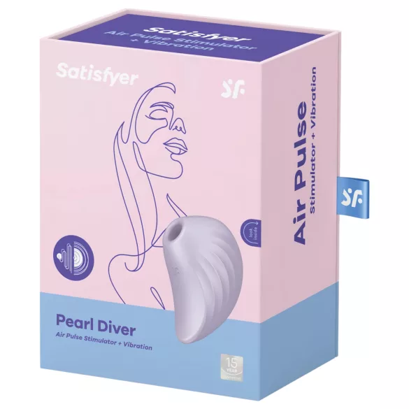 Satisfyer Pearl Diver - vibrador clitóris sucção e vibração - roxo