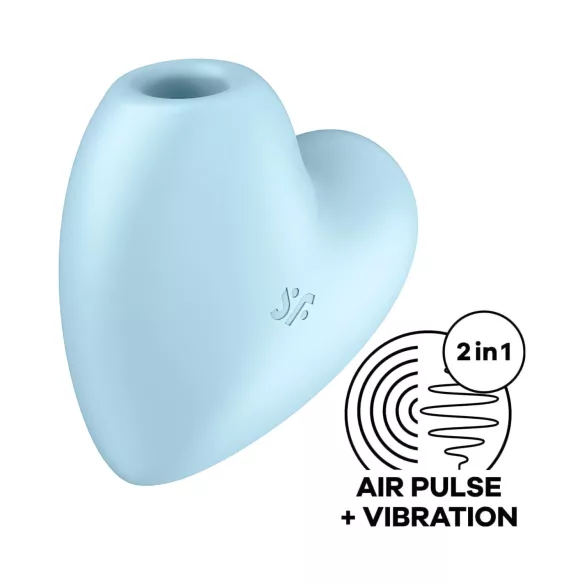 Satisfyer Cutie Heart - vibrador clitóris ondas de ar recarregável azul
