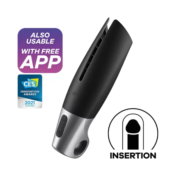 Satisfyer Power - masturbador masculino recarregável inteligente - preto