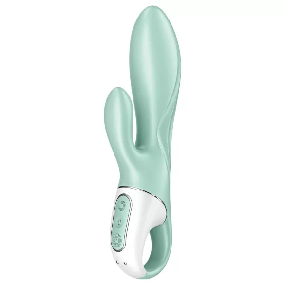 Satisfyer - vibrador coelho com sucção e inflável - menta