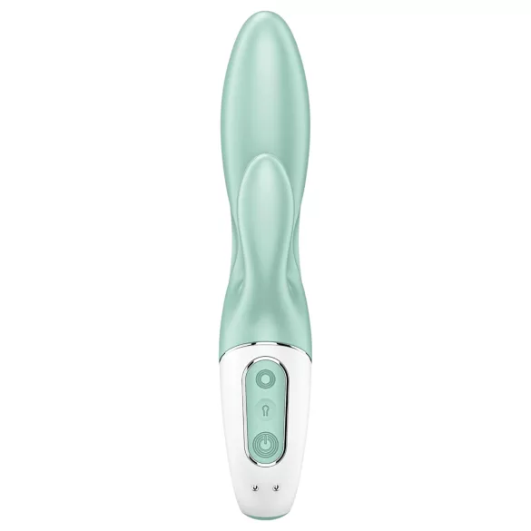 Satisfyer - vibrador coelho com sucção e inflável - menta