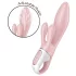 Satisfyer - vibrador inflável coelho com sucção - silicone rosa