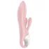 Satisfyer - vibrador inflável coelho com sucção - silicone rosa