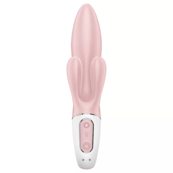 Satisfyer - vibrador inflável coelho com sucção - silicone rosa