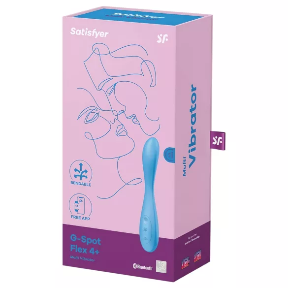 Satisfyer G-spot Flex 4 - Vibrador de ponto G controlado por app (turquesa)