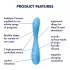 Satisfyer G-spot Flex 4 - Vibrador de ponto G controlado por app (turquesa)