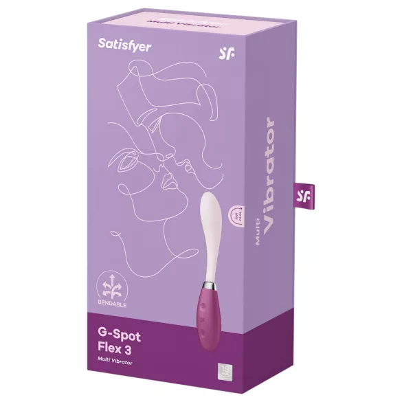 Satisfyer - vibrador ponto G recarregável - silicone rosa-vermelho