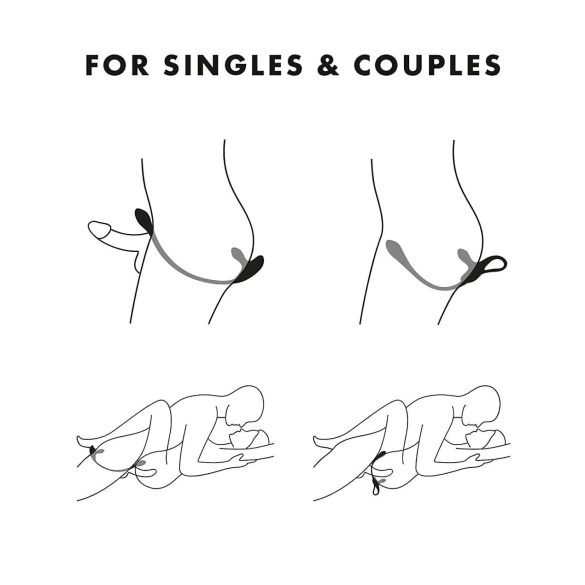 Satisfyer Plug & Play - vibrador anal e anel peniano recarregável (azul)