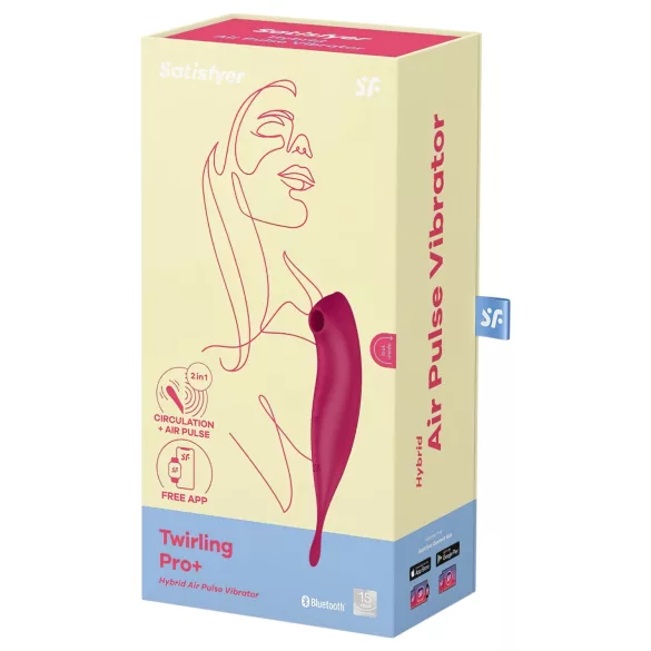 Satisfyer Twirling Pro - Vibrador de clitóris controlado por app (vermelho)