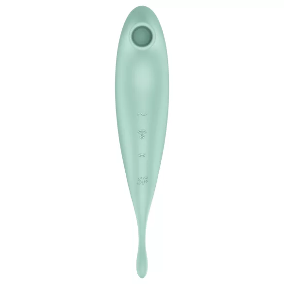 Satisfyer Twirling Pro - vibrador clitóris 2 em 1 - menta
