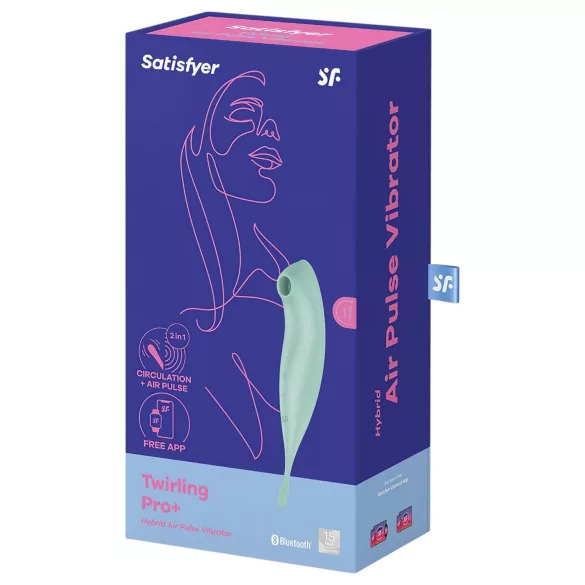 Satisfyer Twirling Pro - vibrador clitóris 2 em 1 - menta