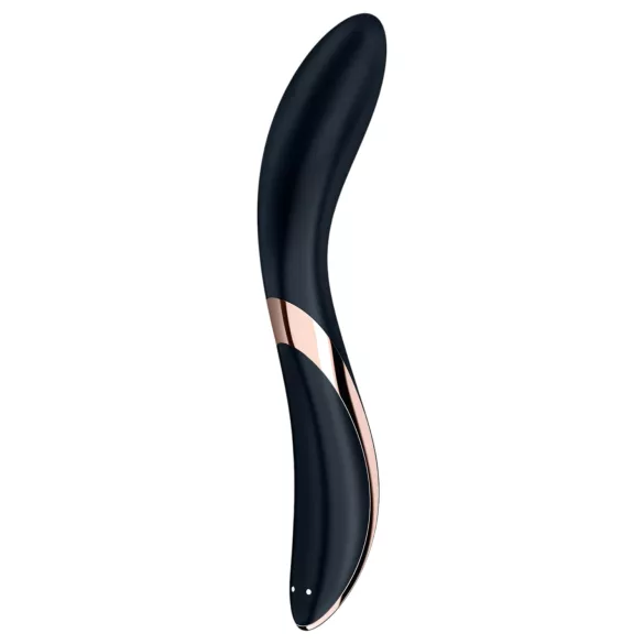 Satisfyer Rrrolling - vibrador ponto G com bolas móveis - silicone preto