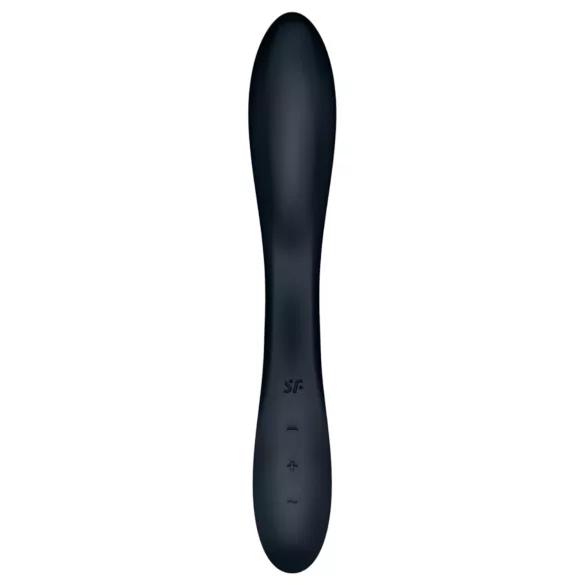 Satisfyer Rrrolling - vibrador ponto G com bolas móveis - silicone preto