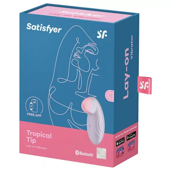 Satisfyer Tropical Tip - Vibrador de clitóris com controlo por app (roxo)