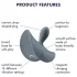 Satisfyer - vibrador anal para iniciantes - cinza