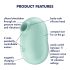 Satisfyer Pro To Go 2 - Estimulador de Clitóris com Ondas de Ar (menta)