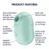 Satisfyer Pro To Go 2 - vibrador clitóris sucção recarregável menta