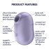 Satisfyer Pro To Go 2 - Estimulador de Clitóris a Bateria com Onda de Ar (Violeta)