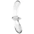 Satisfyer Double Crystal - dildo duplo de vidro - transparente