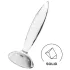Satisfyer Sparkling Crystal - dildo de vidro texturizado - transparente