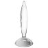 Satisfyer Cristal Reluzente - dildo de vidro canelado (transparente)