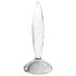 Satisfyer Cristal Reluzente - dildo de vidro canelado (transparente)