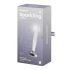 Satisfyer Cristal Reluzente - dildo de vidro canelado (transparente)