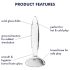 Satisfyer Cristal Reluzente - dildo de vidro canelado (transparente)
