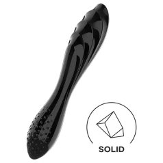 Satisfyer Dazzling Crystal 1 - dildo duplo vidro - preto