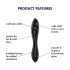 Satisfyer Dazzling Crystal 1 - Dildo de Vidro Duplo (Preto)