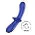 Satisfyer Double Crystal - dildo duplo de vidro - azul