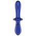 Satisfyer Double Crystal - Dildo de Vidro Azul Dual