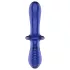 Satisfyer Double Crystal - dildo duplo de vidro - azul